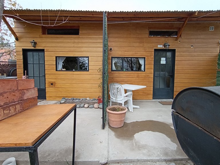 Cabaña para 6 con piscina climatizada en temp.